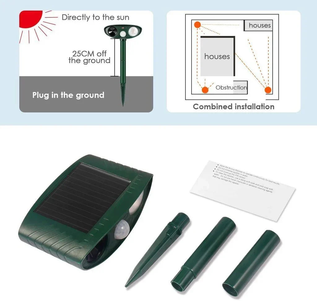 Outdoor Motion Sensor Animal Repellent 4 Piece Set