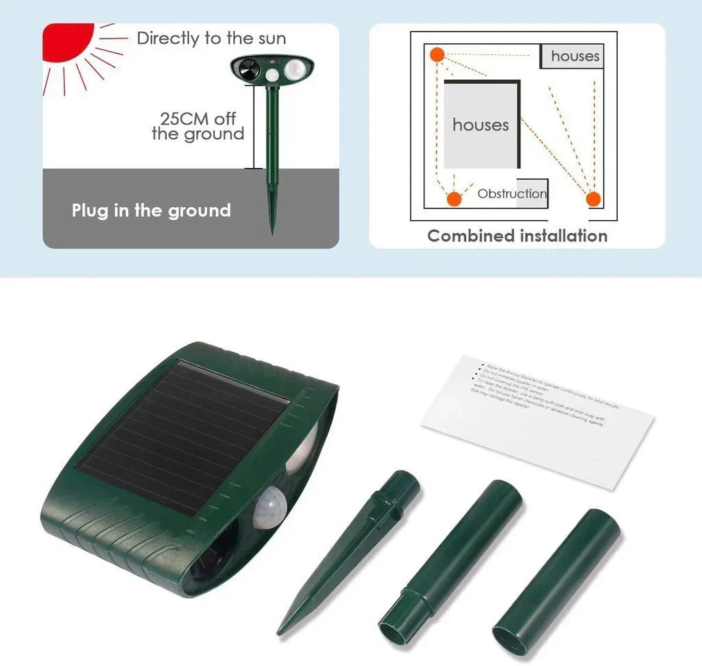 Outdoor Solar Powered Deer Repellent for Yard Protection
