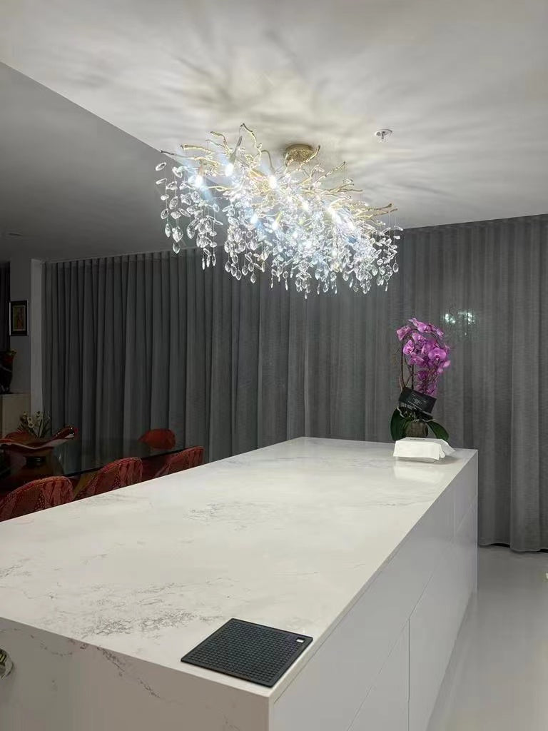 Elegant Crystal Drop Ceiling Light Fixture