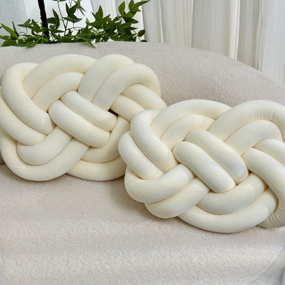 Comfortable Fuzzy Round Throw Pillows - 2 Pack