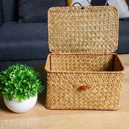 Stylish Storage Bin with Lid Rectangular Container