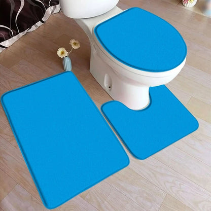 Grip Bathroom Mat Set with Plush Top for Safety - Halri