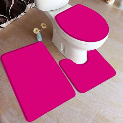 3-Piece Non-Slip Bath Mat Set with Soft Flannel Surface – Comfortable Bathroom Mats for Safety and Style 5