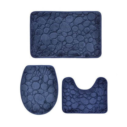 3-Piece Non-Slip Bathroom Mat Set – Soft Microfiber Bath Rugs with Modern Stripe Design, Absorbent and Machine Washable 10