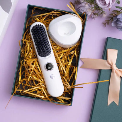 Portable Hair Straightener Brush for Women Travel - Halri