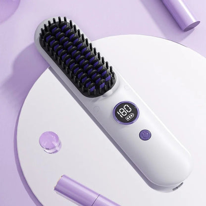 Portable Hair Straightener Brush for Women Travel