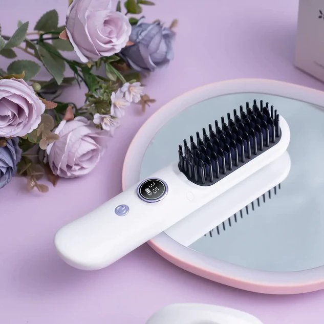 Portable Hair Straightener Brush for Women Travel