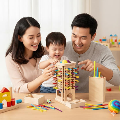 Fun Learning Wooden Block Tower Toy for Kids - Halri