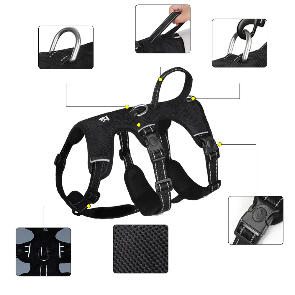 Safe Walk Reflective Dog Harness with Control Handle
