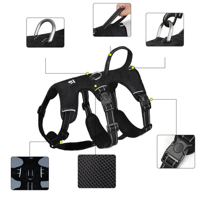 Safe Walk Reflective Dog Harness with Control Handle