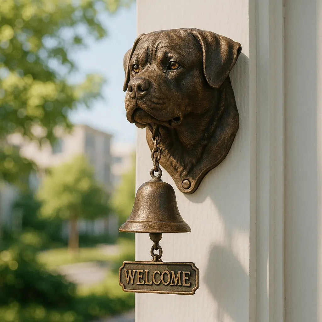 Stylish German Shepherd Door Bell Bronze Finish