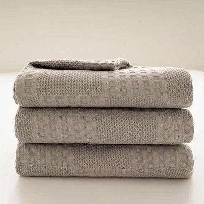 Soft Cotton Waffle Weave Throw Blanket