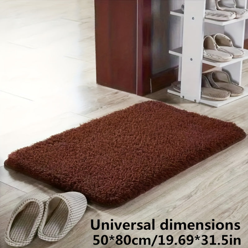 Plush Bathroom Mat - Soft Absorbent Non-Slip Bath Rug