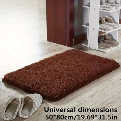 Plush Bathroom Mat - Soft Absorbent Non-Slip Bath Rug