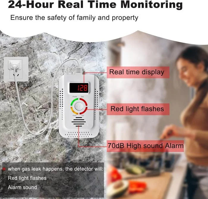 Accurate Home CO Detector with Digital Display