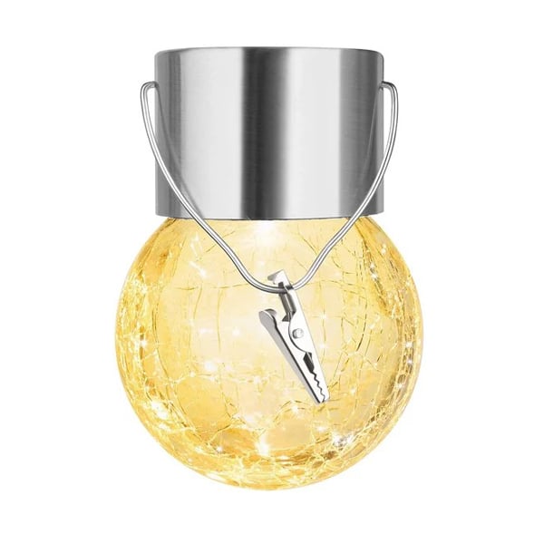 Colorful Glass Pendant Solar Lantern