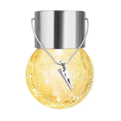 Colorful Glass Pendant Solar Lantern