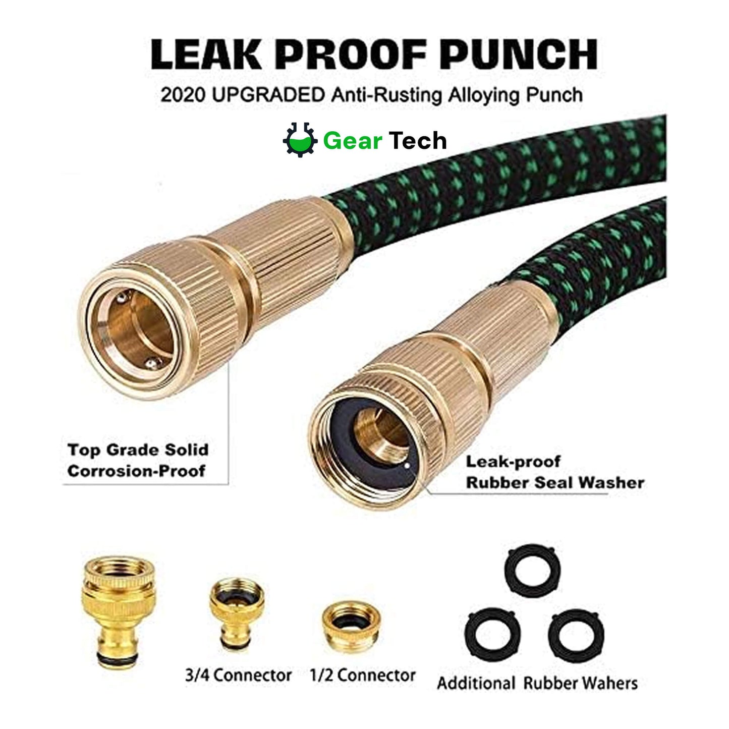 Flexible Water Hose with 8 Spray Settings