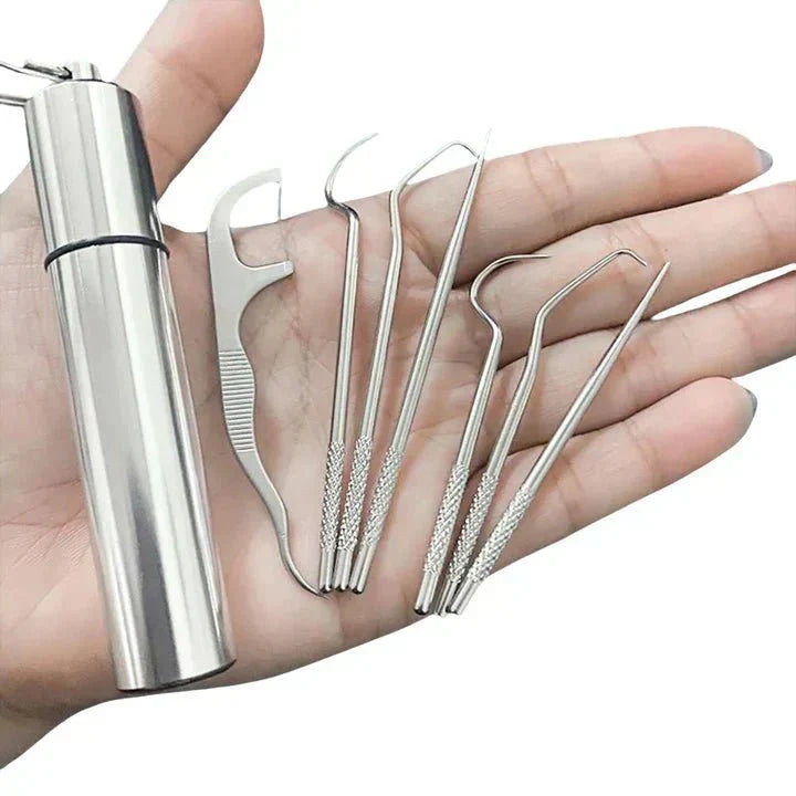 Eco Friendly Dental Care Kit with Stainless Tools - Halri