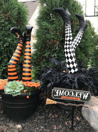 Spooky Witch Yard Stakes, 2 Pack Halloween Decor
