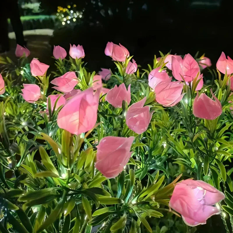 Colorful Outdoor Solar Powered Flower Lights