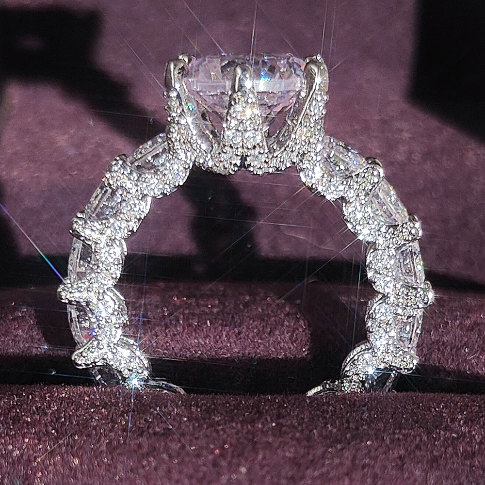 Elegant Sparkling Sterling Silver Gemstone Ring - Halri