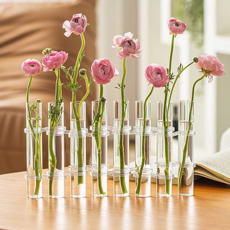 Adjustable Floral Glass Vase with Hinges