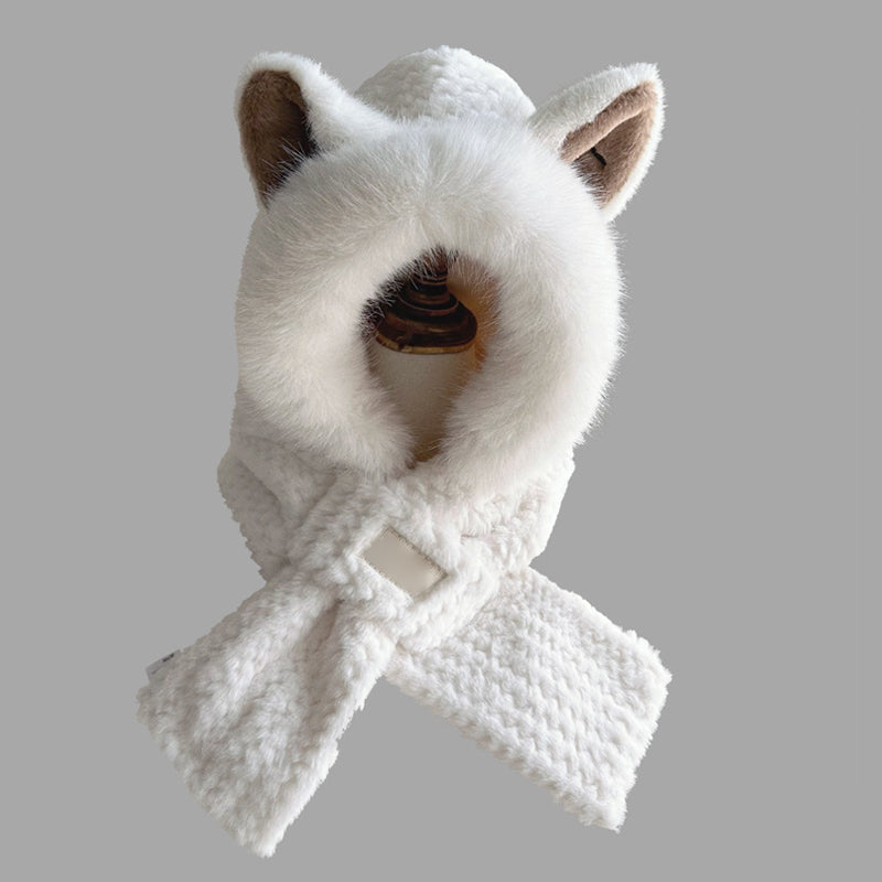 Cozy Fox Ear Winter Hat Scarf Set - Halri