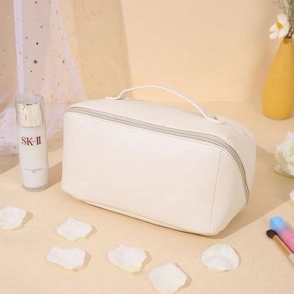 Compact Leather Travel Makeup Pouch - Halri