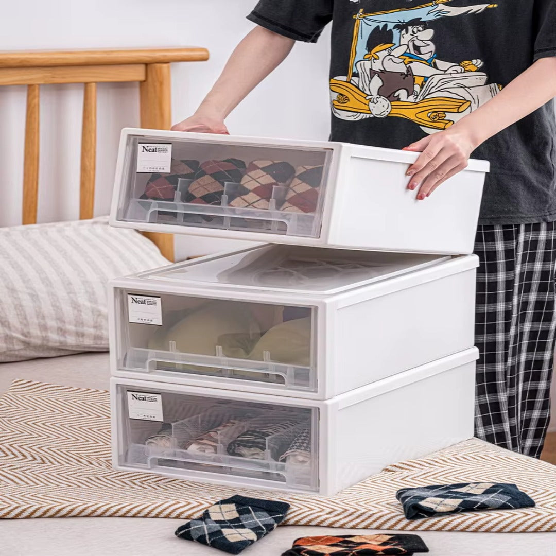 Space Saving Stackable Storage Container Box - Halri