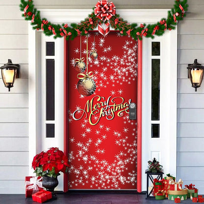 Spooky Christmas Yard Decor Elves Door Wrap