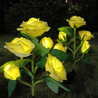 Colorful Outdoor Solar Powered Flower Lights