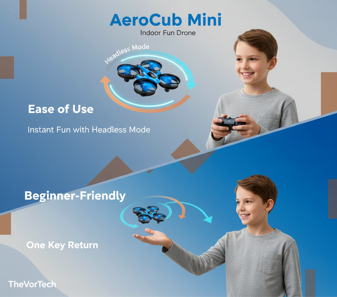 Safe Mini Kids Drone with Guarded Propellers