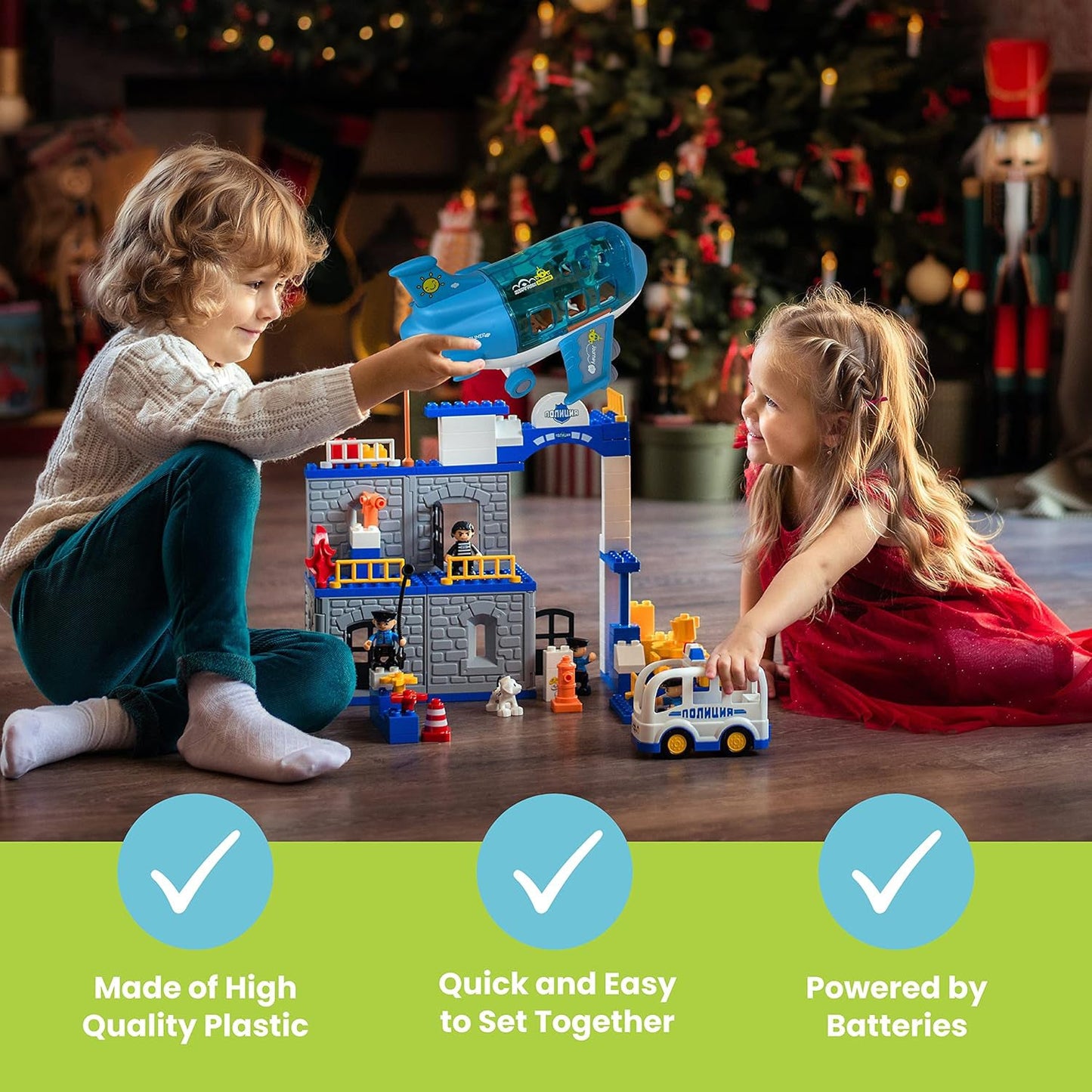 360° Rotating Electric Airplane Toy with Lights and Music, Smart Direction Change, Safe for Ages 3+