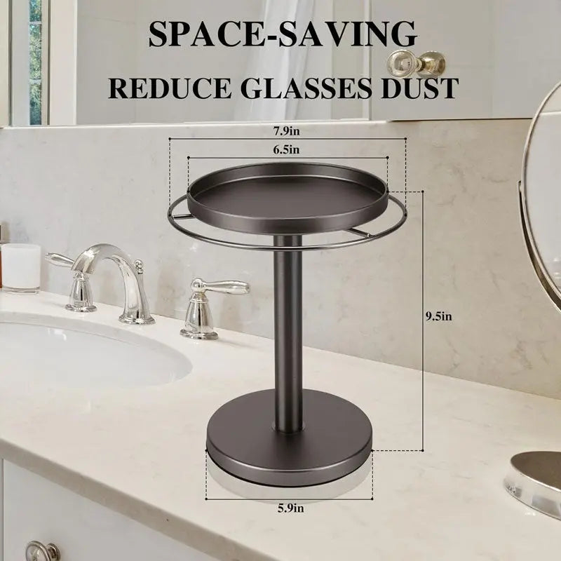 Compact Rotating Glasses Holder