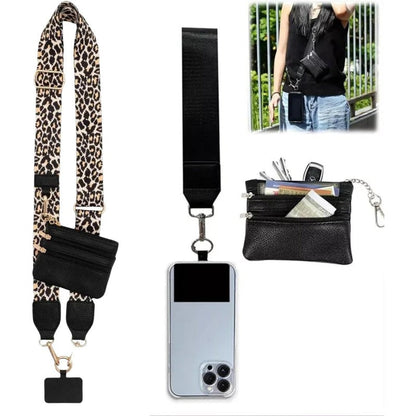 Fashion Crossbody Phone Strap with Removable Card Holder