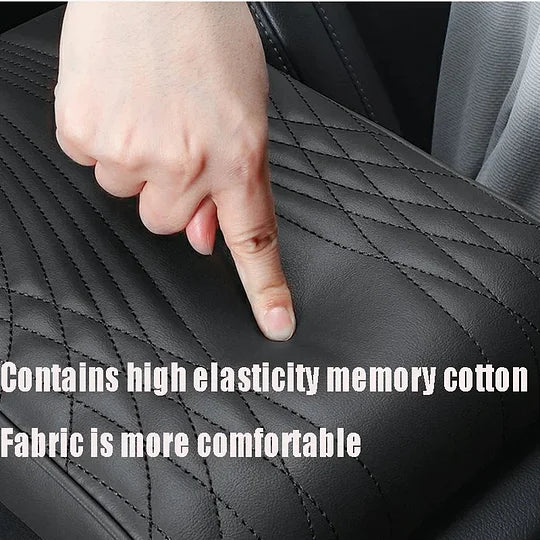 Luxury Auto Armrest Seat Pad - Leather Console Protector