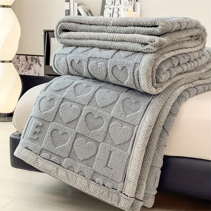 Cozy Soft Coral Fleece Throw Blanket