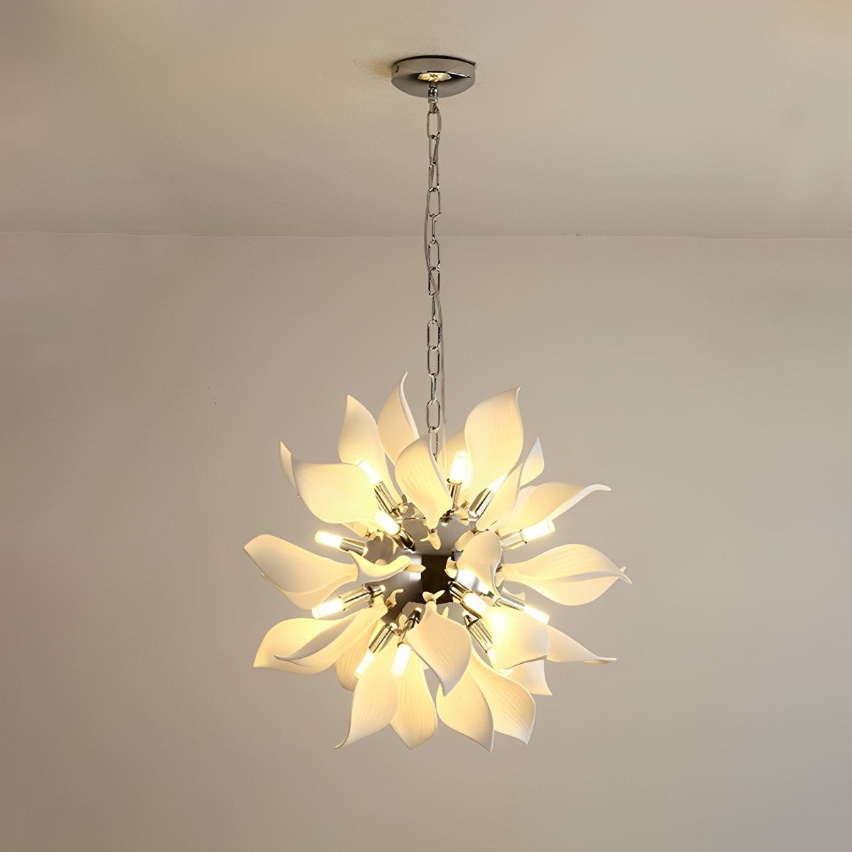 Elegant Glass Floral Pendant Lighting Fixture
