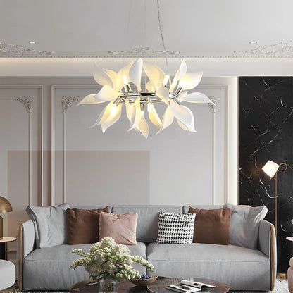 Elegant Glass Floral Pendant Lighting Fixture