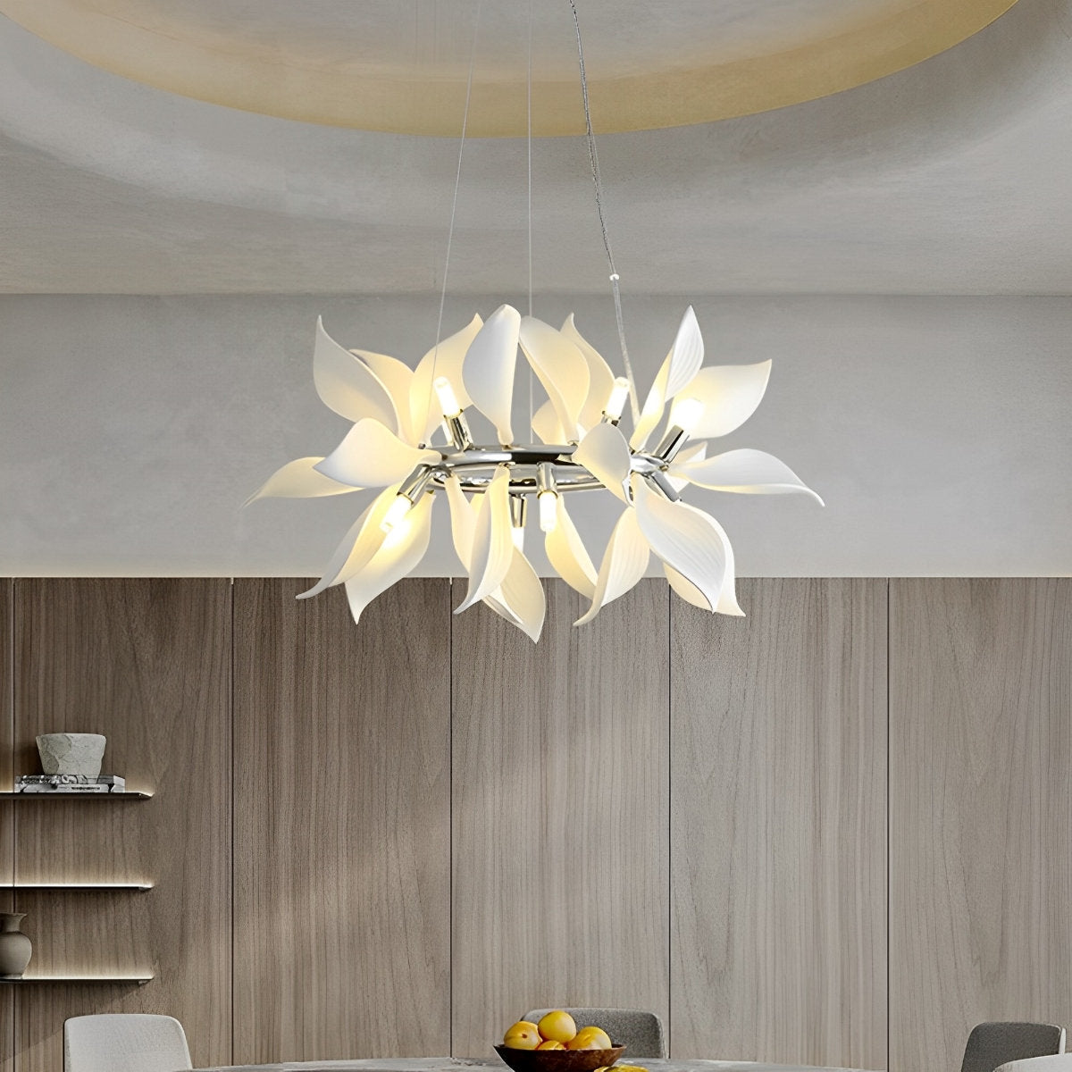 Elegant Glass Floral Pendant Lighting Fixture