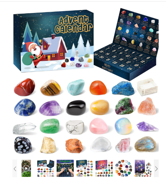 Sparkling Gemstone Christmas Countdown Calendar