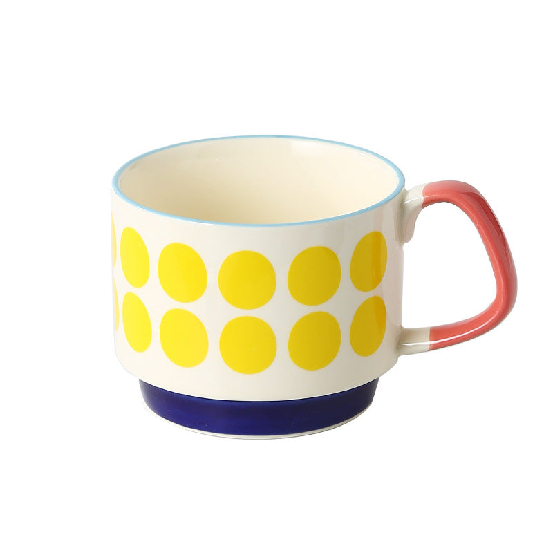 Colorful Printed Ceramic Coffee Mug - Halri