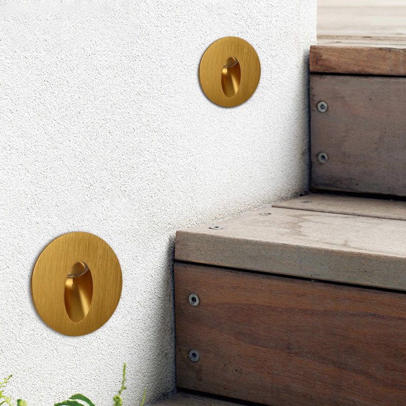 Led Stair Lights Aluminum Recessed Corner Lamps Square Wall Sconces - Halri