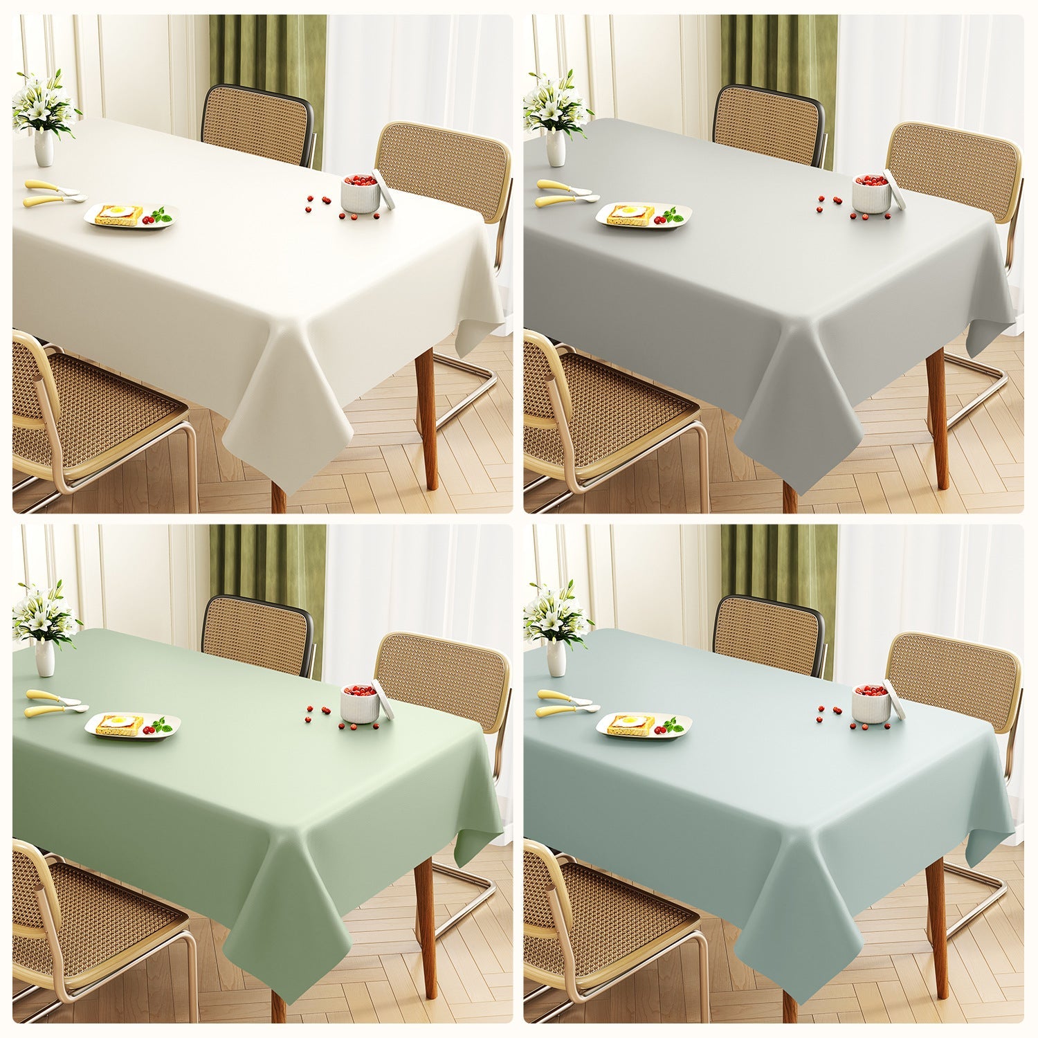 Premium Leather Rectangular Dining Table Mat - Halri