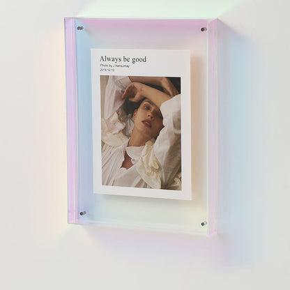 Clear Glass Picture Display LED Table Lamp