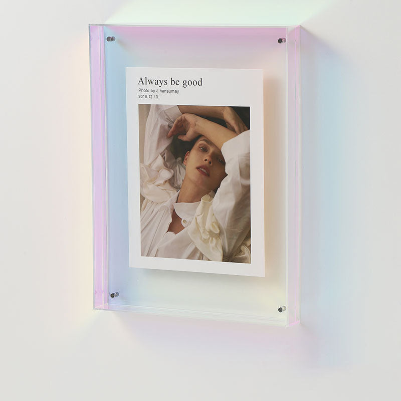 Clear Glass Picture Display LED Table Lamp
