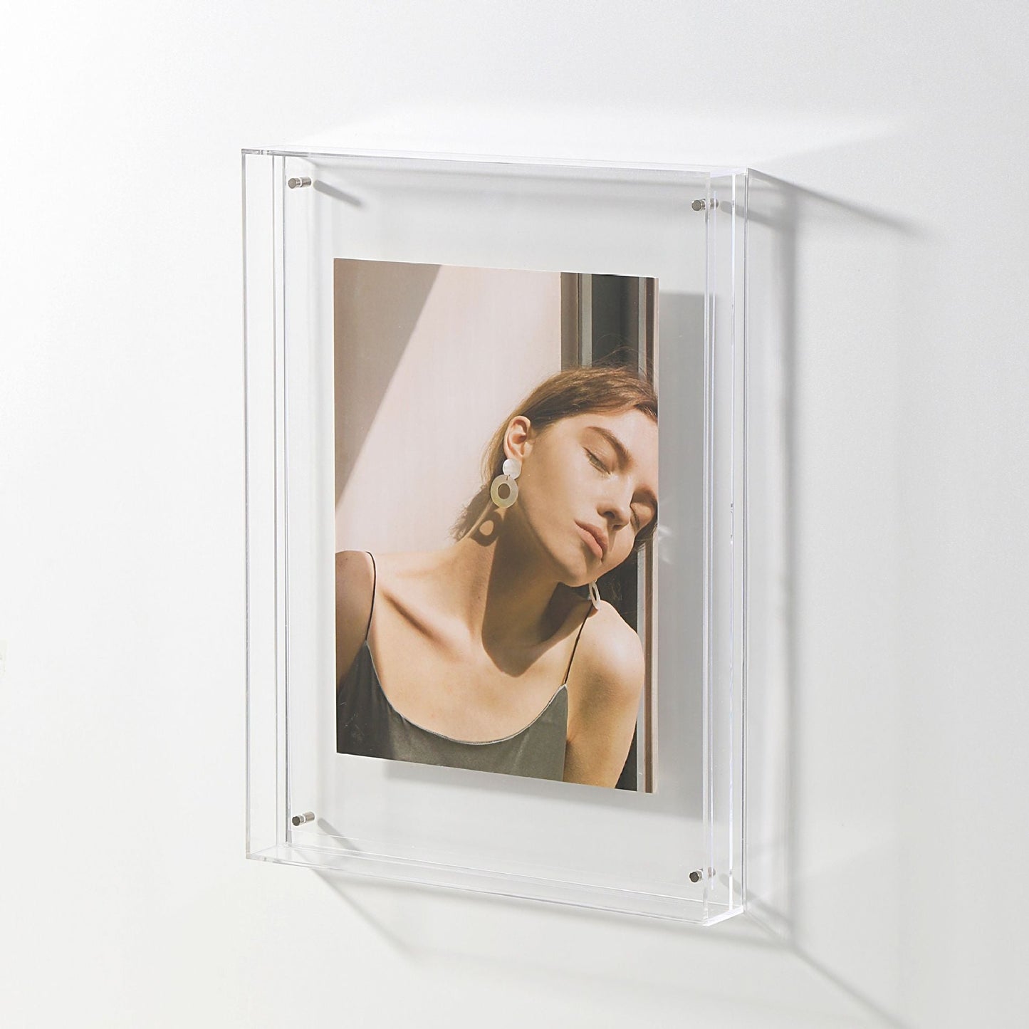 Clear Glass Picture Display LED Table Lamp