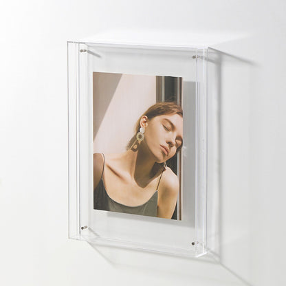 Clear Glass Picture Display LED Table Lamp