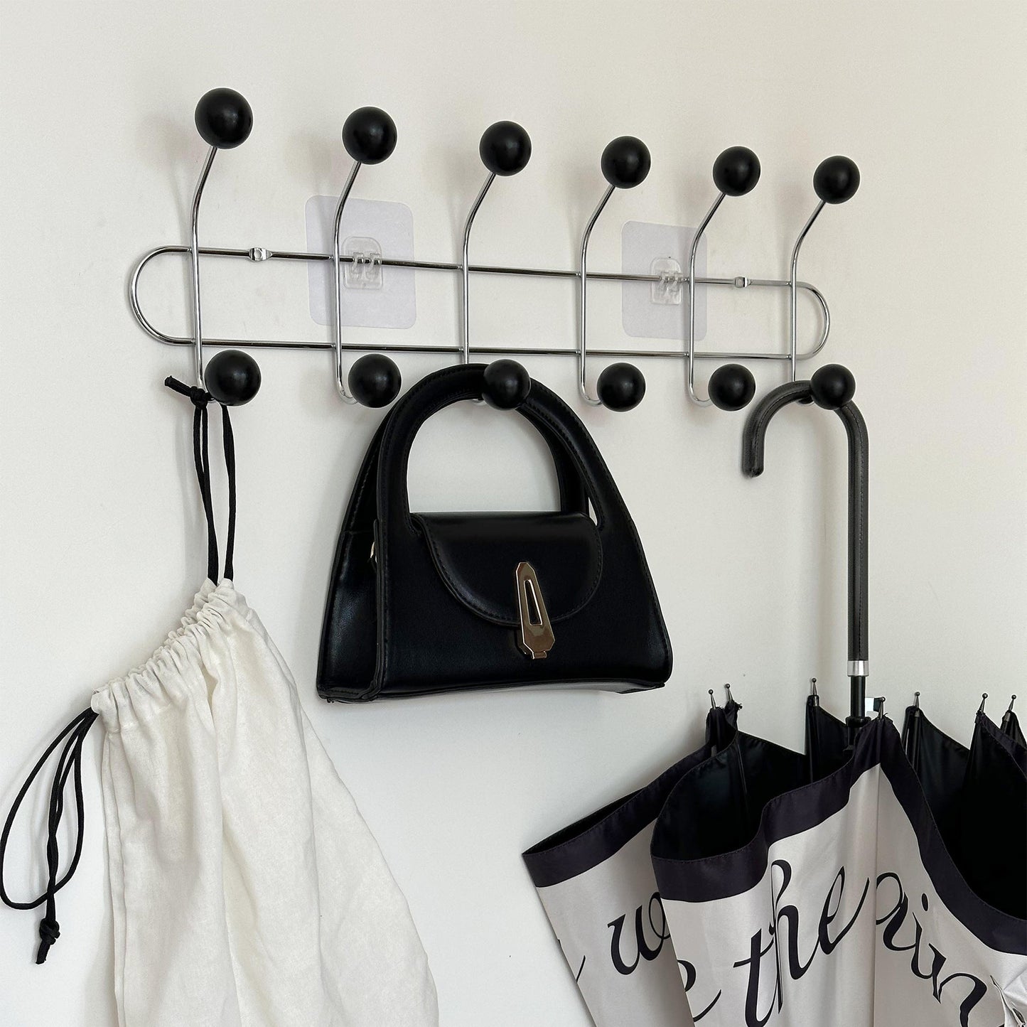 Hidden Nail Wall Hook Space Saving Coat Rack